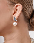 Pearl earrings Adonis Blue Butterfly
