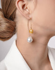 Pearl earrings Twin Aurora Baroque