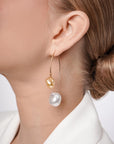 Pearl earrings Twin Aurora Baroque