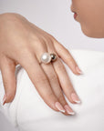 Yin Yang pearl ring
