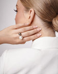 Yin Yang pearl ring