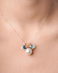 Beau Bee pink sapphire bead pendant