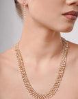 Gold pearl necklace Cleopatra White Baby Akoya