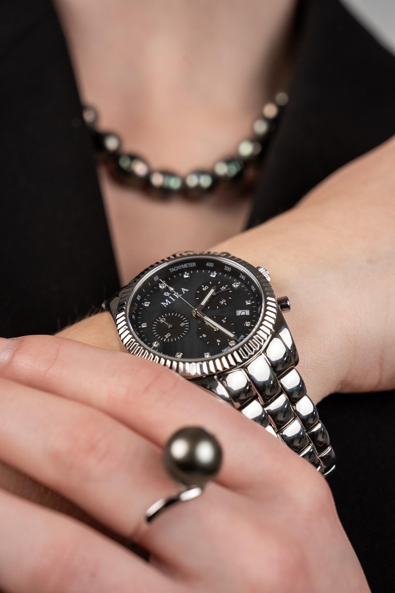 Mira Black Tahitian Quartz