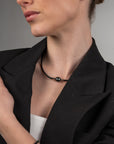 Noir Leather Collar Black Tahiti