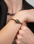 Tane Leather Bracelet Black Tahiti