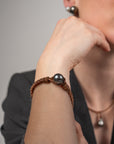 Tane Leather Bracelet Black Tahiti