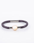 Bracelet perles en cuir Edelweiss doré