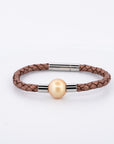 Vreneli leather pearl bracelet gold