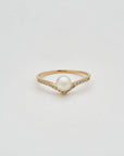 Pearl ring Akoya Diamond Sparkle