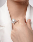 Pearl ring Alice Baroque