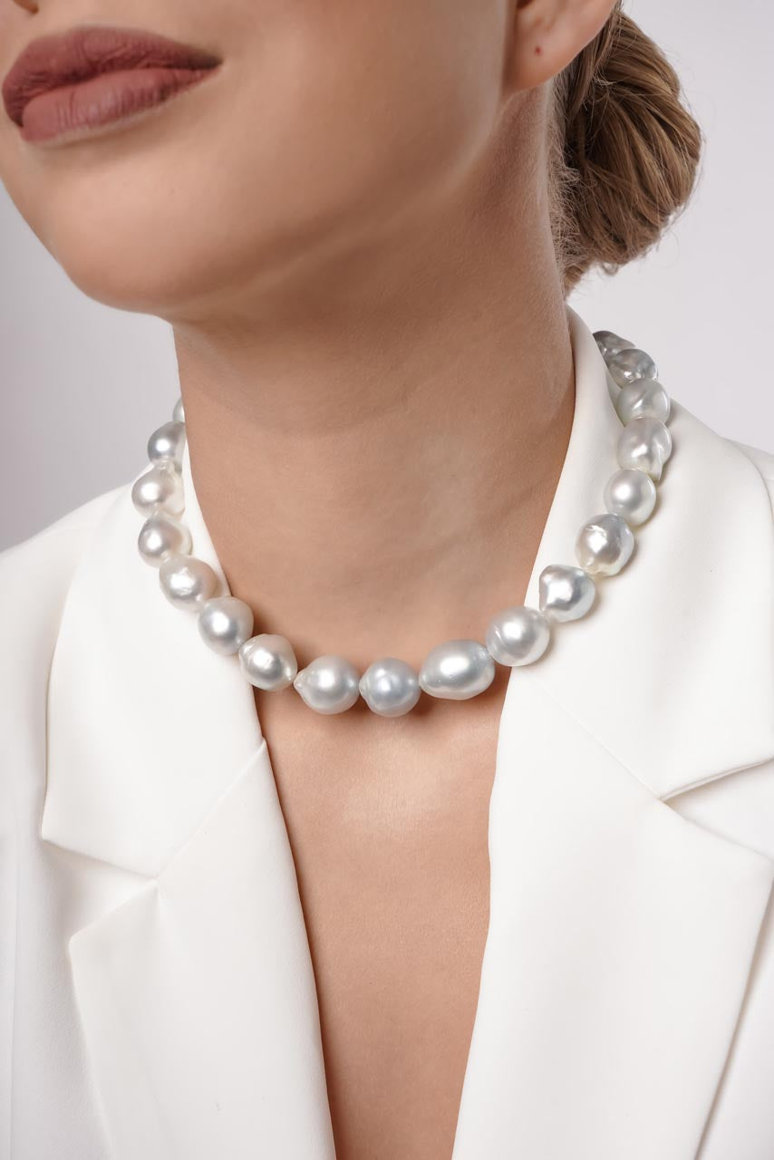 Pearl Necklace Luxury Baroque 11 mm -19 mm