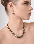 Black Tahitian pearl necklace