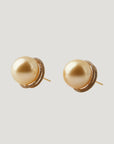 Kagayaku Kin Golden Diamond South Sea Pearl Earrings