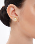 Kagayaku Kin Golden Diamond South Sea Pearl Earrings