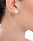 Nami White Keshi South Sea Pearl Earrings