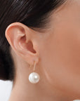 Umi no hoshi White Diamond South Sea Pearl Earrings