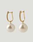 Shinkai White Diamond South Sea Pearl Earrings