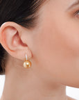 Ogon no michi Golden Diamond South Sea Pearl Earrings