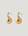 Ogon no michi Golden Diamond South Sea Pearl Earrings