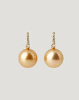 Ogon no michi Golden Diamond South Sea Pearl Earrings