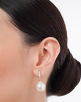 Hoshitabi White Diamond South Sea Pearl Earrings