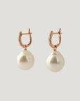 Hoshitabi White Diamond South Sea Pearl Earrings