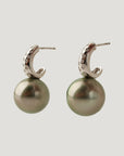 Yasashisa Diamond Black Tahiti Earrings