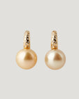 Enso Diamond Golden South Sea Pearls Earrings