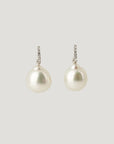 Shiawase White Diamond South Sea Pearl Earrings