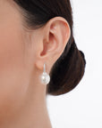 Shiawase White Diamond South Sea Pearl Earrings