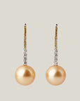 Kansha Golden South Sea Pearls Saphire Earring