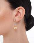 Kansha Golden South Sea Pearls Saphire Earring