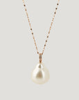 Shizuku White South Sea Pearl with Diamonds Pendant