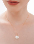 Tsukishiro Diamond White South Sea Pearl Pendant