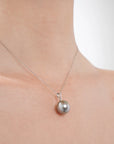Kokuhō Black Tahiti Diamond Pendant
