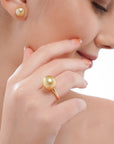 Golden South Sea Pearl Ring