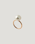 White Keshi South Sea Pearl Ring