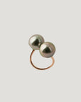 Black Tahiti Twin Roségold Ring