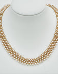 Gold pearl necklace Cleopatra White Baby Akoya