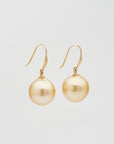 Golden Pearl Earrings Golden Dangle