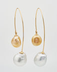 Pearl earrings Twin Aurora Baroque