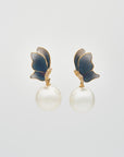 Pearl earrings Adonis Blue Butterfly