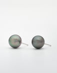 Classic black Tahitian pearl stud earrings