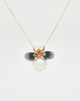 Beau Bee pink sapphire bead pendant