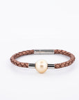 Bracelet en perles de cuir Vreneli or