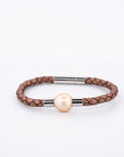 Vreneli leather pearl bracelet gold