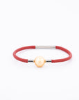 Rouge Leder Perlenarmband Gold