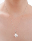 Kaihou Diamond and White South Sea Pearls Pendant