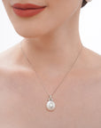 Shirasu Diamond 15mm White South Sea Pearls Pendant